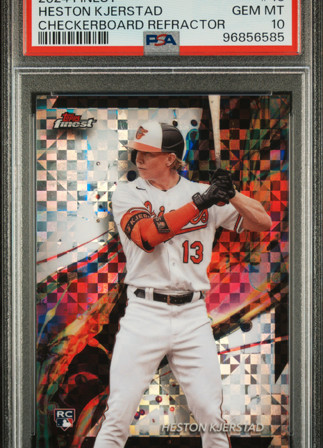 2024 Topps Finest Heston Kjerstad Checkerboard Refractor #43 PSA 10