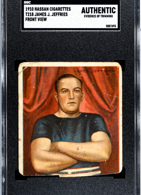 1910 Hassan Cigarettes (T218) James J. Jeffries Front View SGC A