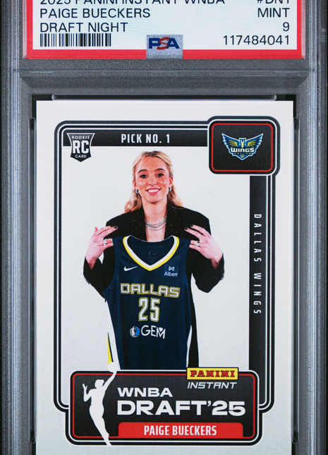 2025 Panini Instant WNBA Draft Night Paige Bueckers #DN1 PSA 9