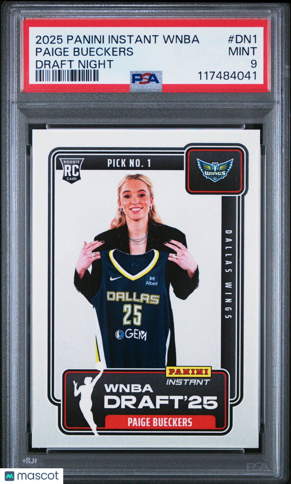2025 Panini Instant WNBA Draft Night Paige Bueckers #DN1 PSA 9