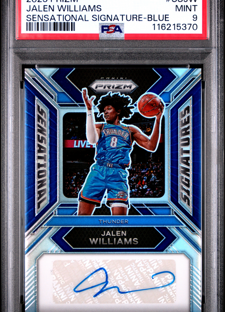 2023 Panini Prizm Sensational Signatures Jalen Williams Blue #SSJW PSA 9
