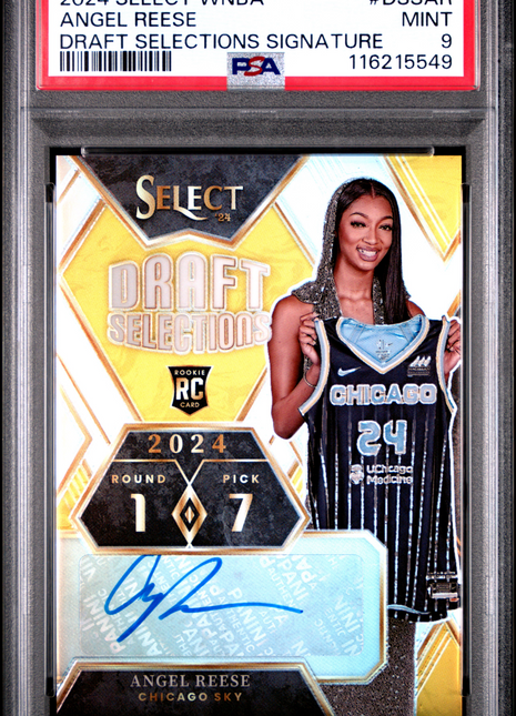 2024 Panini Select WNBA Draft Selections Signatures Angel Reese #DSSAR PSA 9