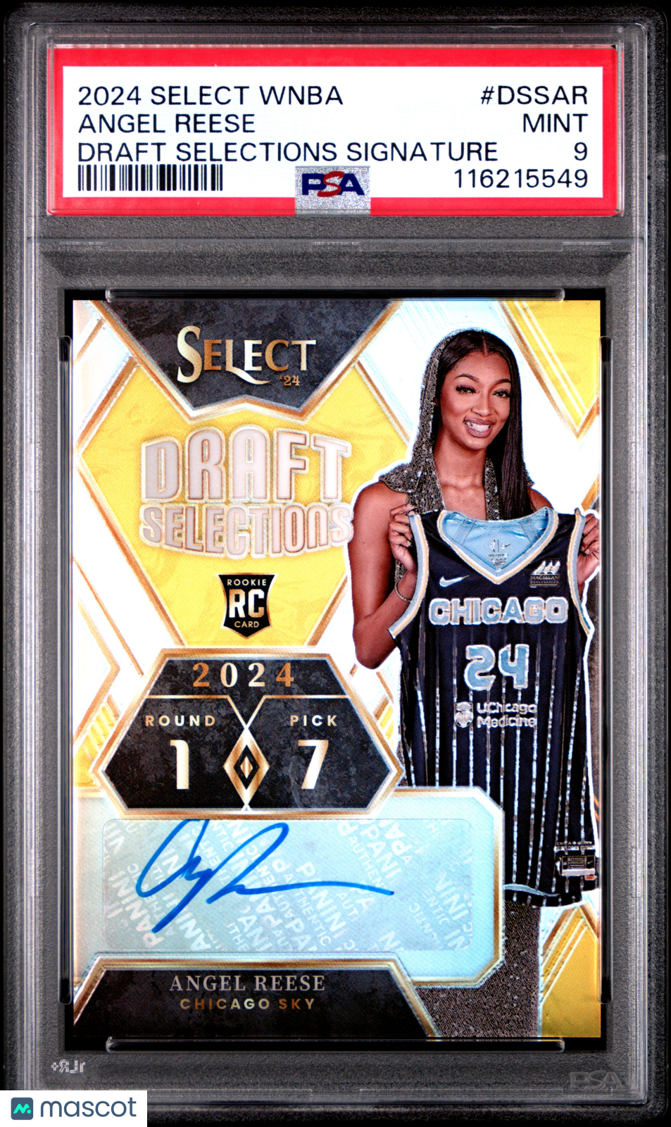 2024 Panini Select WNBA Draft Selections Signatures Angel Reese #DSSAR PSA 9