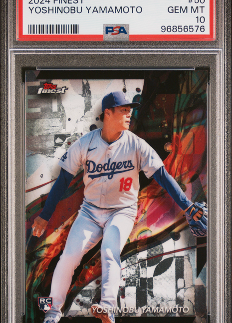 2024 Topps Finest Yoshinobu Yamamoto #50 PSA 10