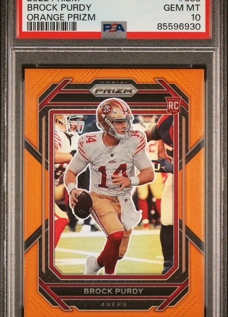 2022 Panini Prizm Brock Purdy Orange #353 PSA 10