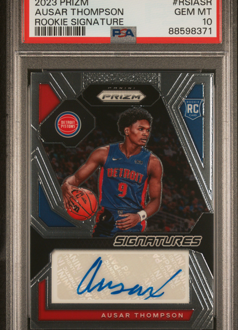 2023 Panini Prizm Rookie Signatures Ausar Thompson #RSIASR PSA 10