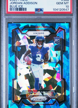 2023 Panini Prizm Jordan Addison Blue Ice #368 PSA 10