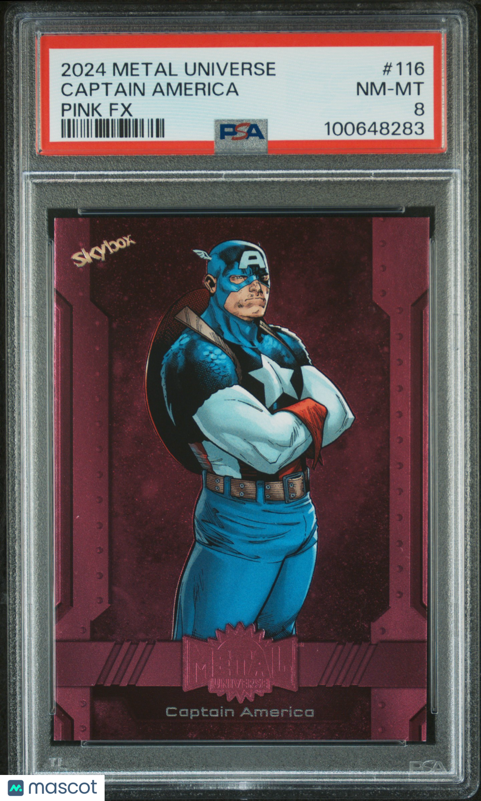 2024 Skybox Metal Universe Avengers Captain America #116 PSA 8