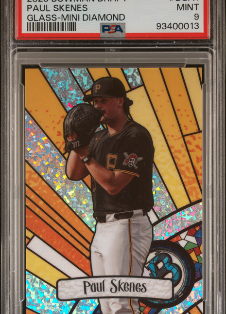 2023 Bowman Draft Bowman Glass Paul Skenes Mini Diamond #BGA1 PSA 9