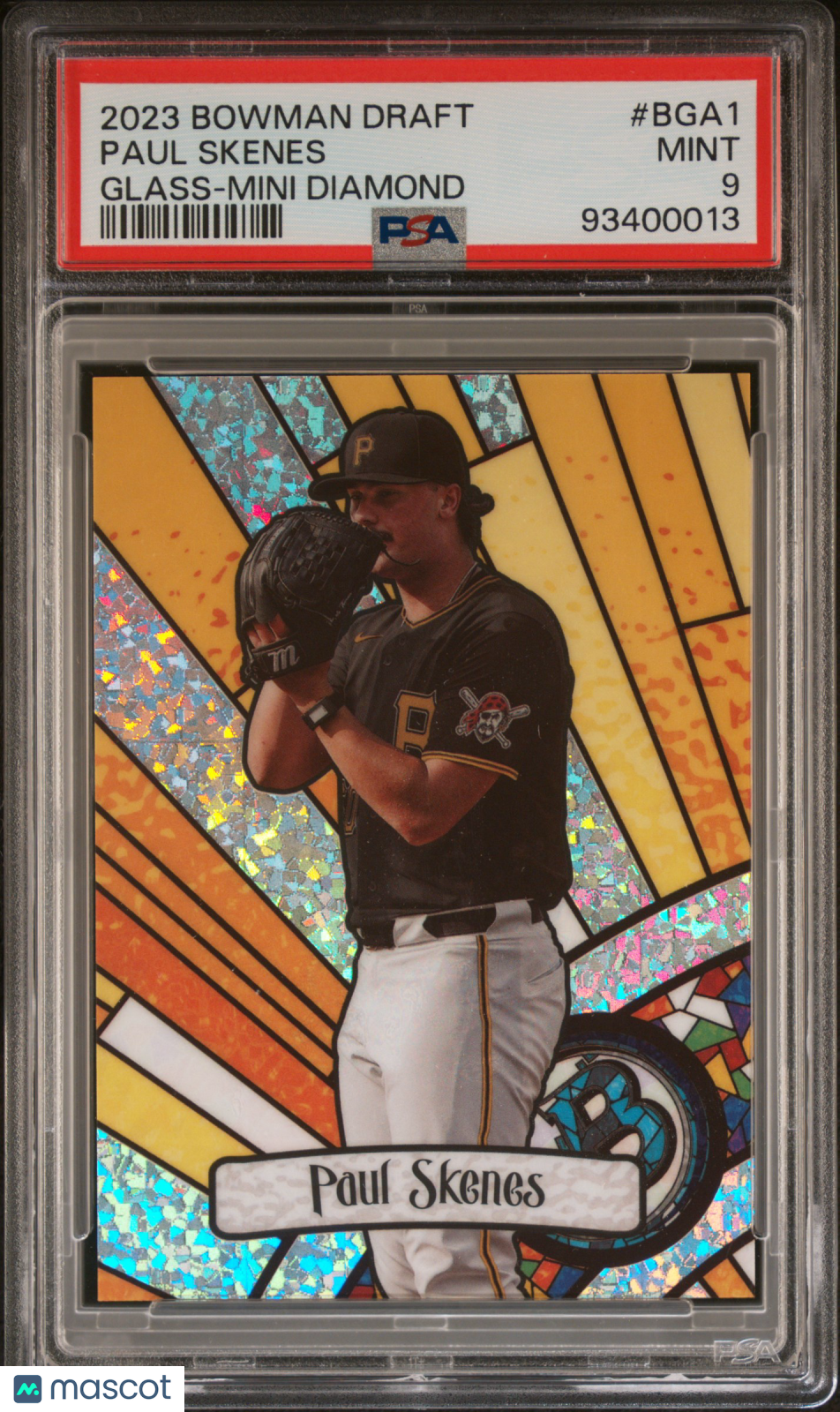 2023 Bowman Draft Bowman Glass Paul Skenes Mini Diamond #BGA1 PSA 9