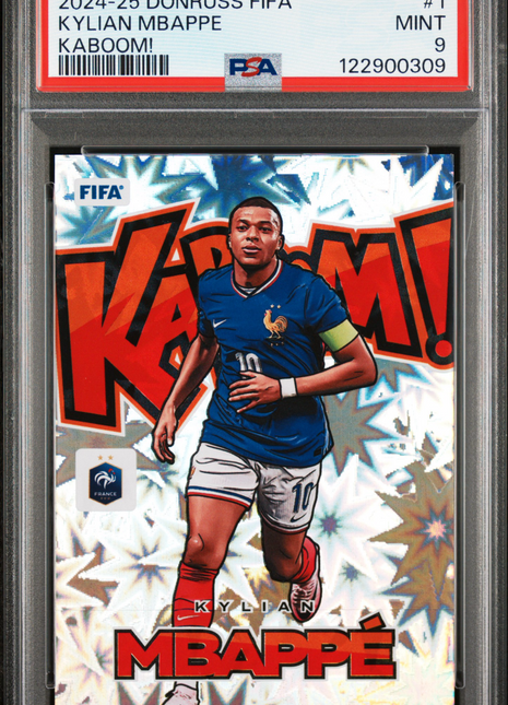 2024-25 Panini Donruss FIFA Kaboom! Kylian Mbappe #1 PSA 9