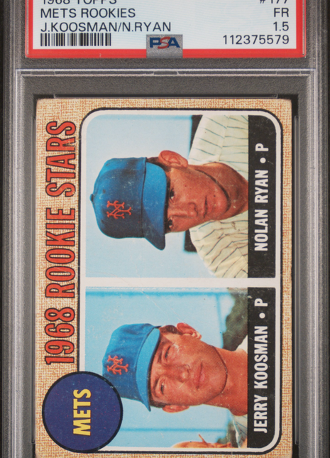 1968 Topps Mets Rookies J. Koosman Nolan Ryan #177 PSA 1.5