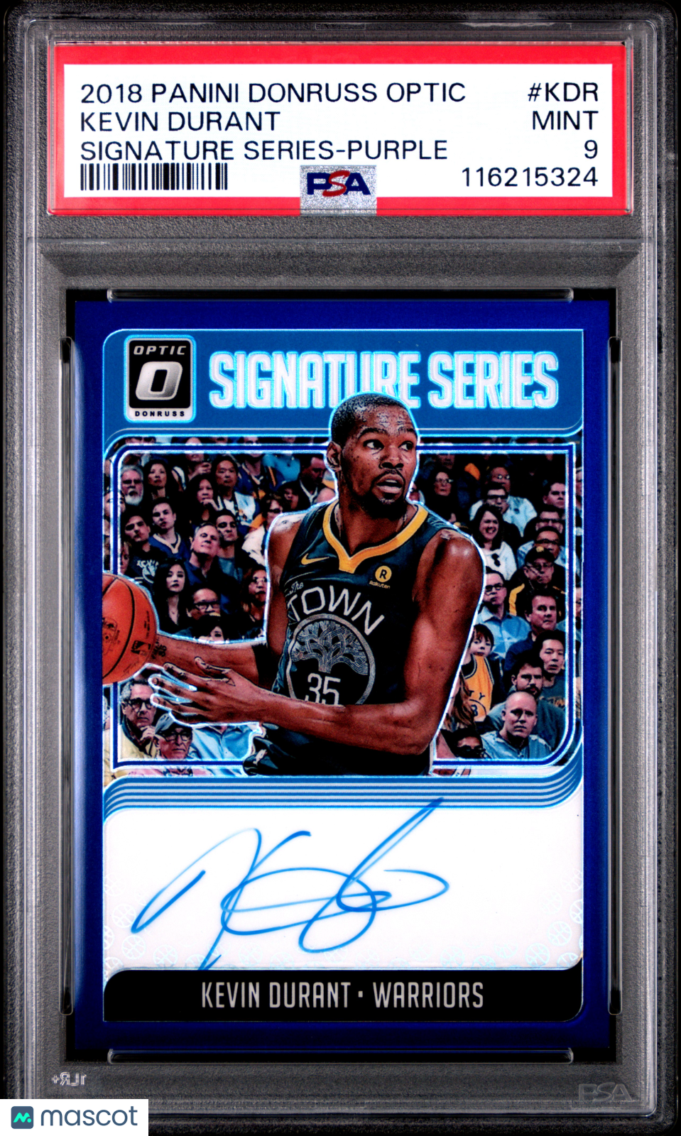 2018 Panini Donruss Optic Signature Series Kevin Durant Purple #KDR PSA 9