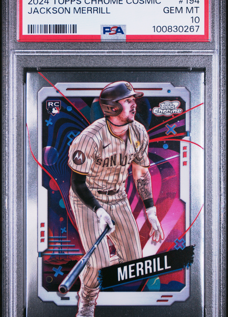 2024 Topps Chrome Cosmic Jackson Merrill Rookie PSA 10 2024 Topps Chrome Cosmic Jackson Merrill #194 PSA 10