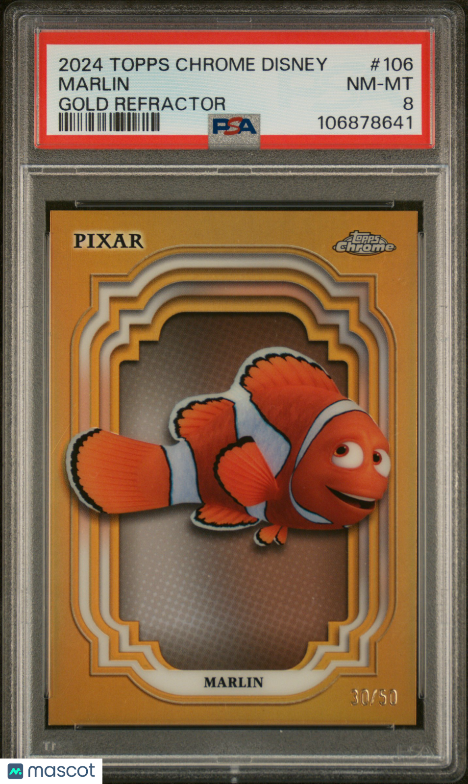 2024 Topps Chrome Disney Marlin #106 PSA 8