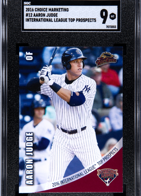 2016 Choice Marketing Aaron Judge International League Top Prospects #12 SGC 9