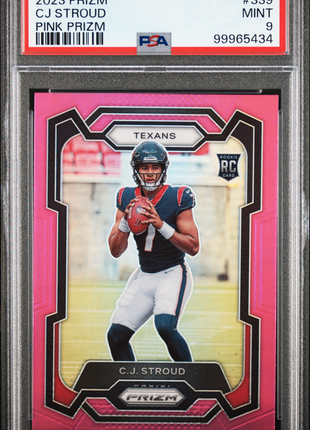 2023 Panini Prizm CJ Stroud Pink #339 PSA 9