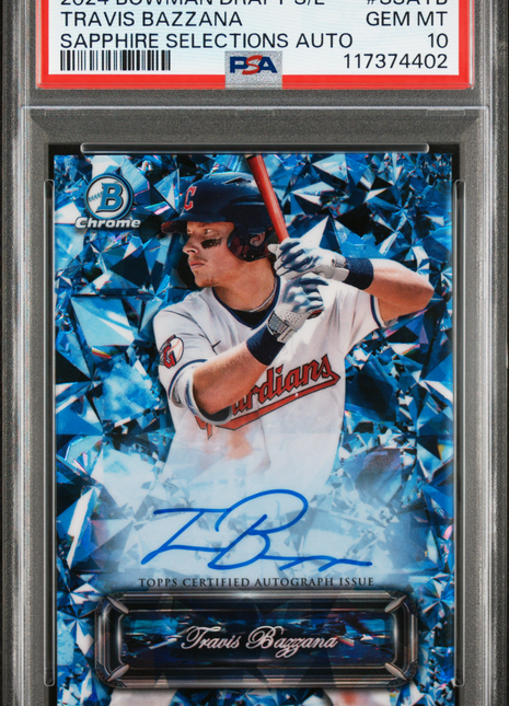 2024 Bowman Draft Sapphire Edition Sapphire Selections Autographs Travis Bazzana #SSATB PSA 10