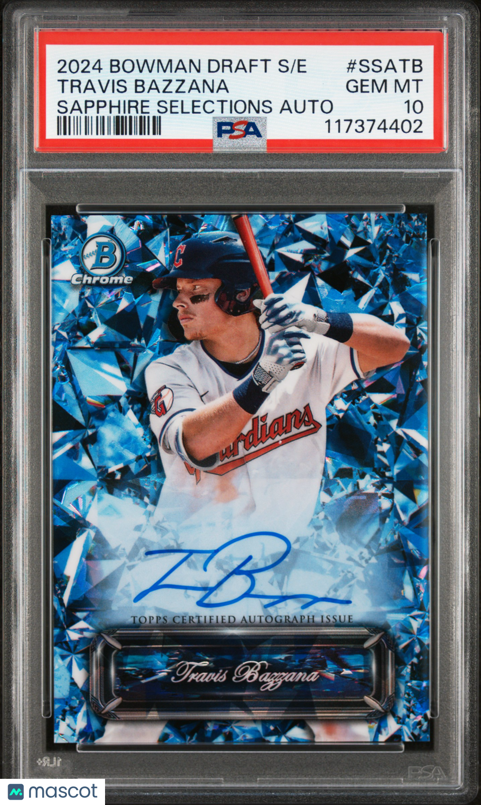2024 Bowman Draft Sapphire Edition Sapphire Selections Autographs Travis Bazzana #SSATB PSA 10