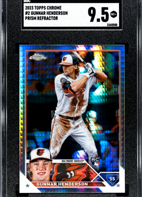 2023 Topps Chrome Gunnar Henderson Prism Refractor #2 SGC 9.5