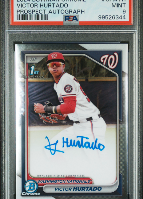 2024 Bowman Chrome Prospect Autographs Victor Hurtado #CPAVH PSA 9