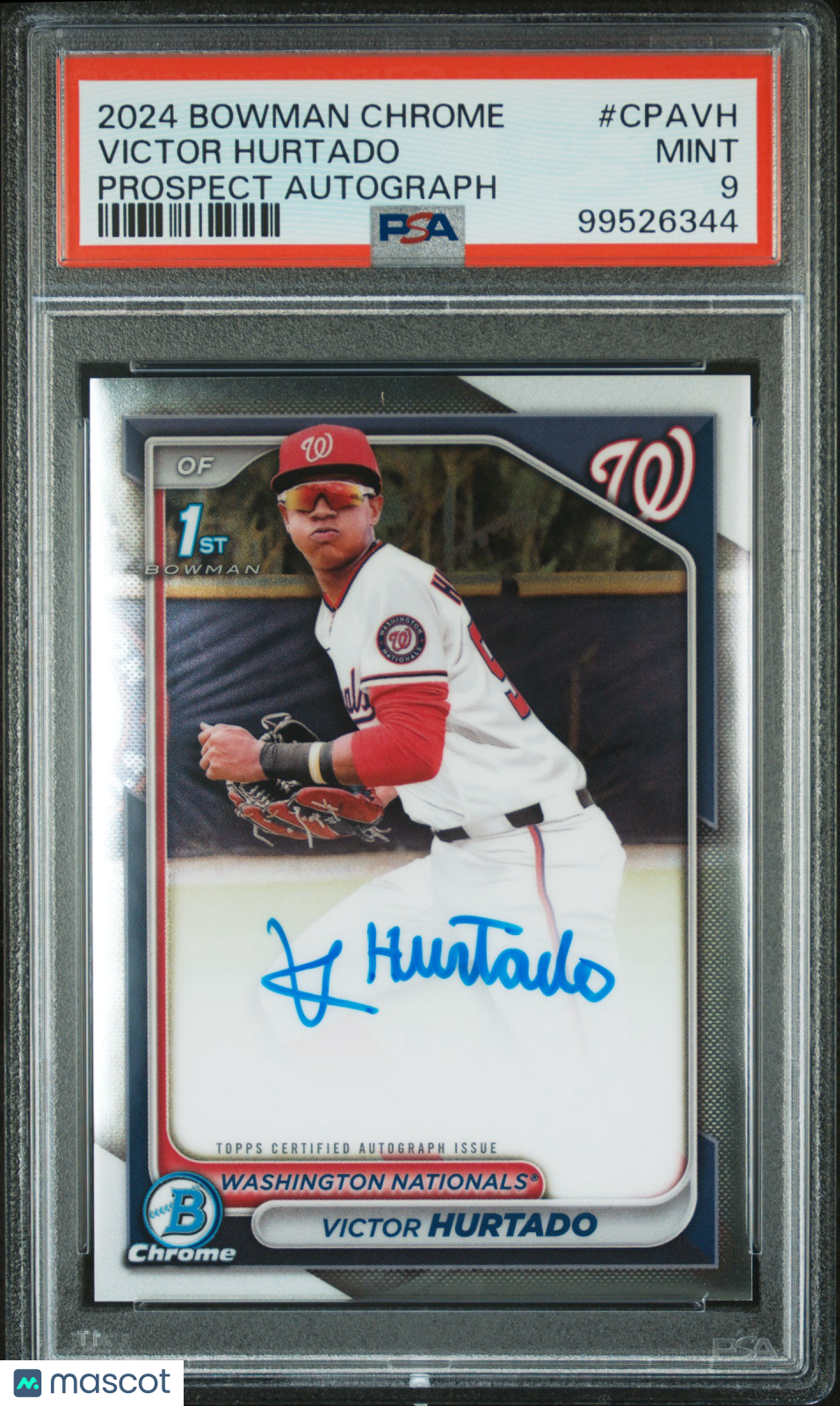 2024 Bowman Chrome Prospect Autographs Victor Hurtado #CPAVH PSA 9