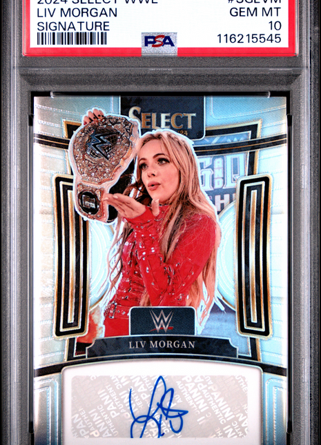 2024 Panini Select WWE Signatures LIV Morgan #SGLVM PSA 10