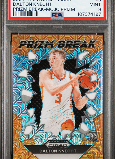 2024 Panini Prizm Draft Picks Prizm Break Dalton Knecht Mojo #9 PSA 9