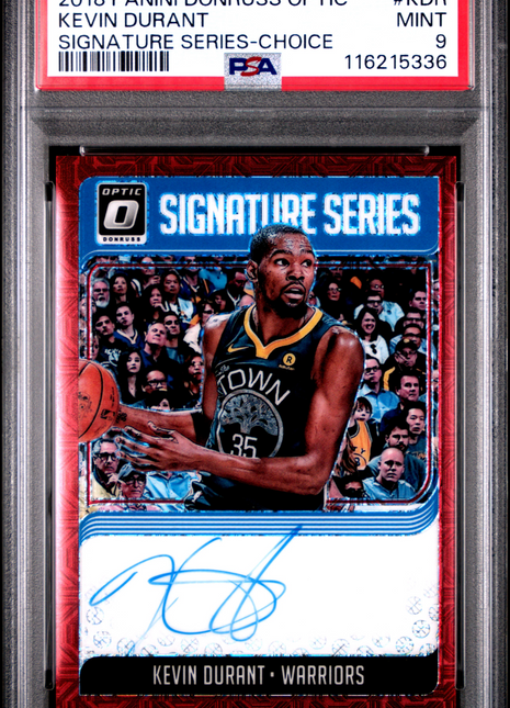 2018 Panini Donruss Optic Signature Series Kevin Durant Choice #KDR PSA 9
