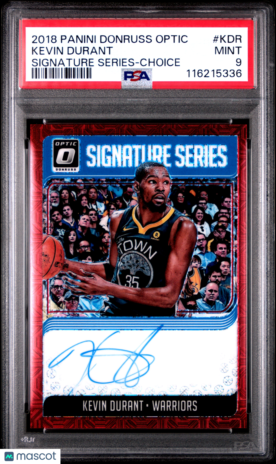 2018 Panini Donruss Optic Signature Series Kevin Durant Choice #KDR PSA 9