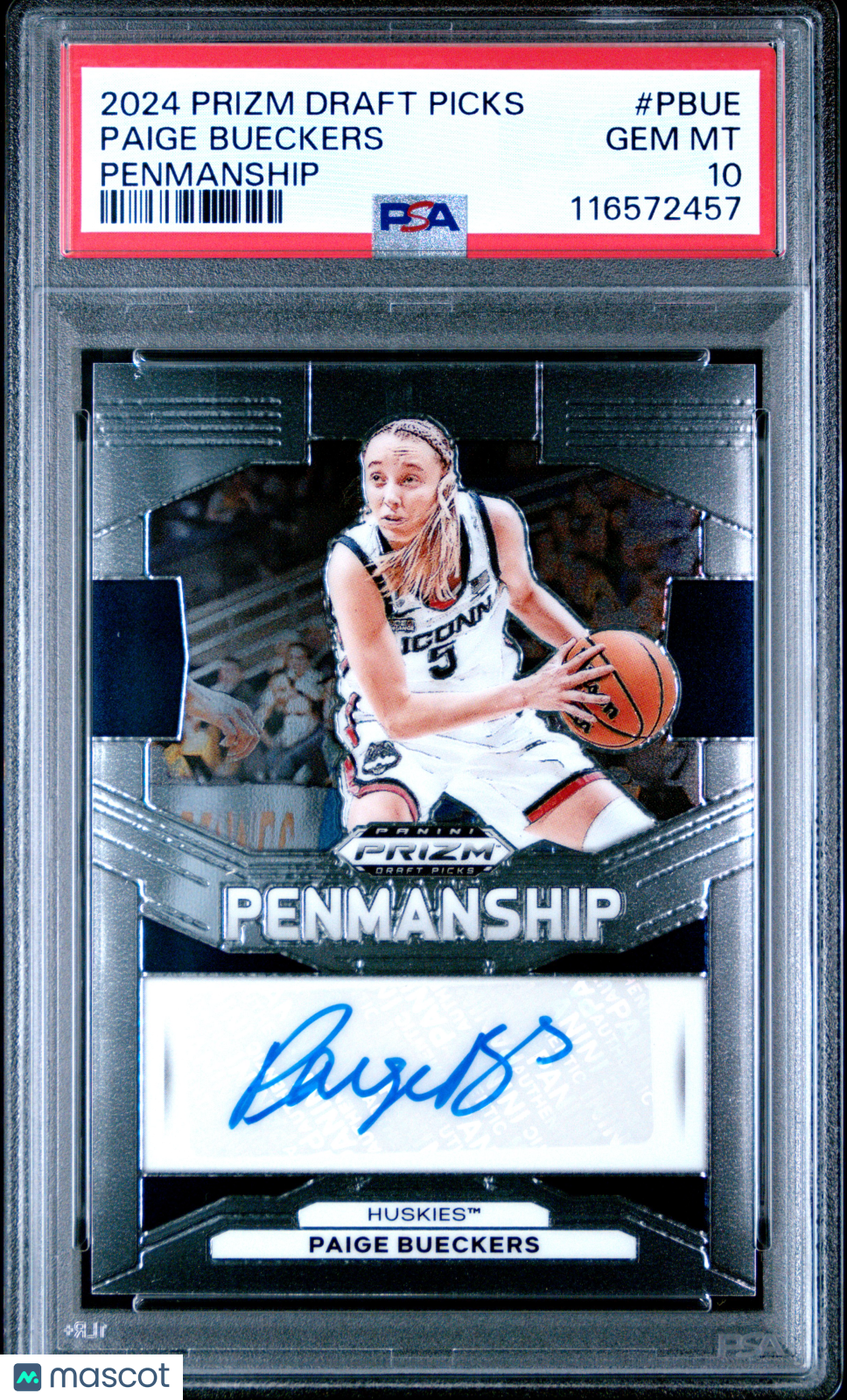 2024 Panini Prizm Draft Picks Penmanship Paige Bueckers #PBUE PSA 10