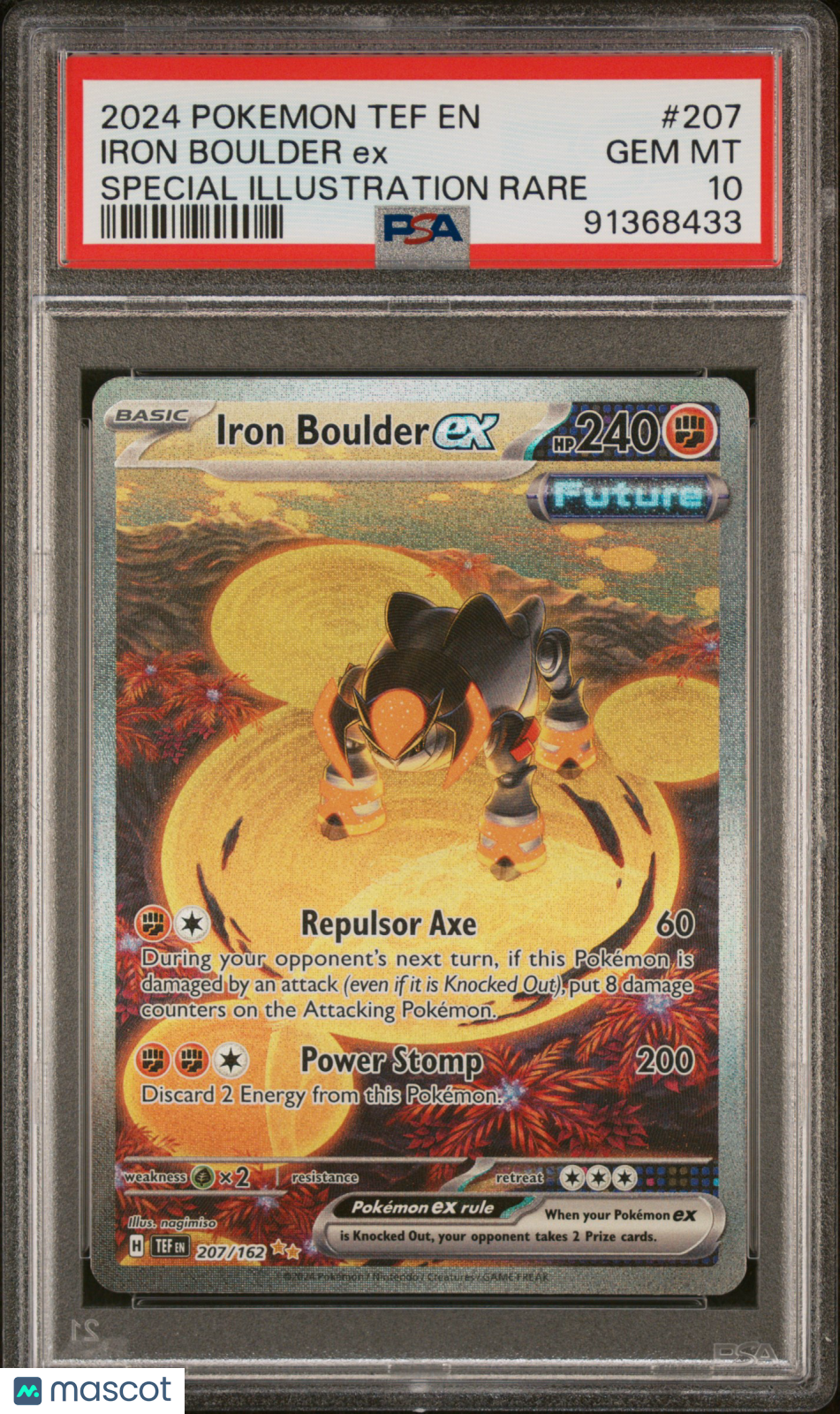 Pokemon Temporal Forces Iron Boulder EX 207 PSA 10