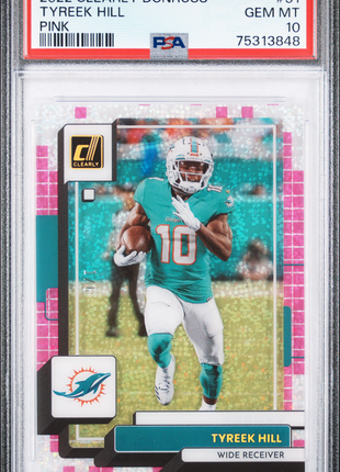 2022 Panini Clearly Donruss Tyreek Hill Pink #31 PSA 10