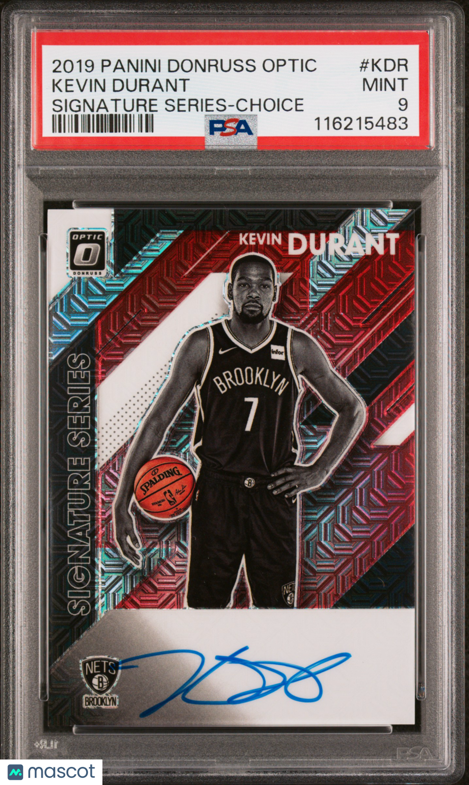 2019 Panini Donruss Optic Signature Series Kevin Durant Choice #KDR PSA 9