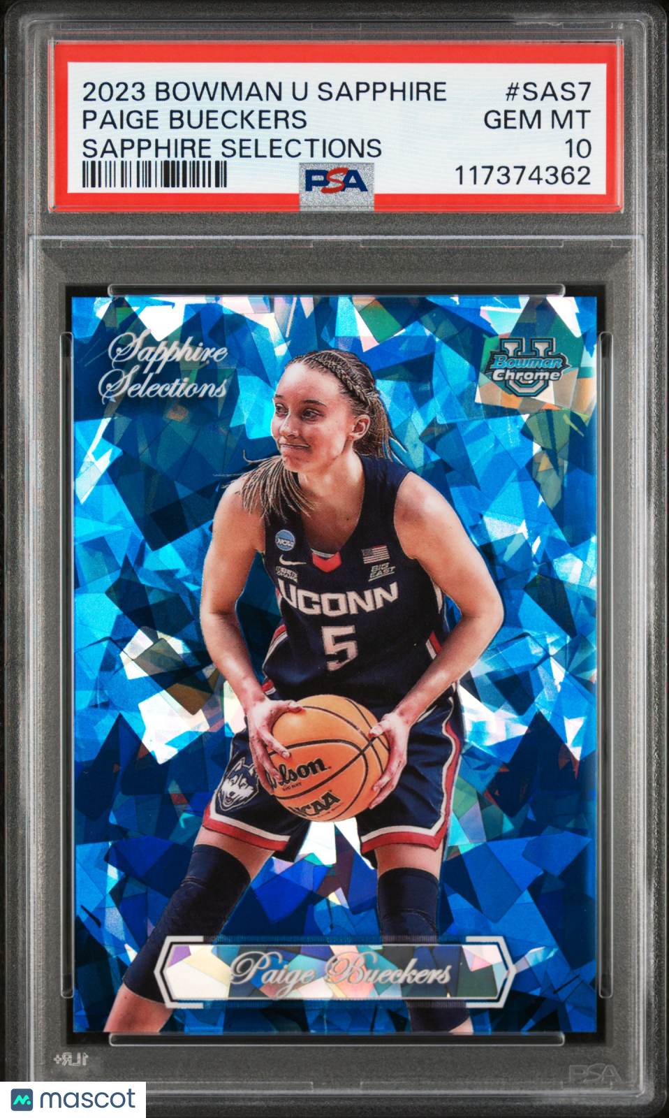 2023 Bowman University Chrome Sapphire Selections Paige Bueckers #SAS7 PSA 10