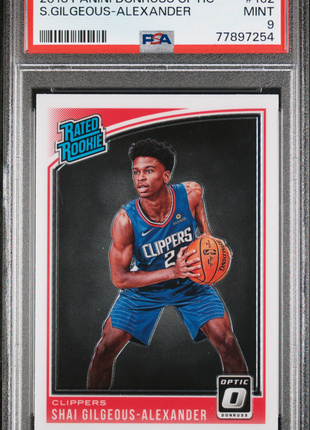 2018 Panini Donruss Optic S. Gilgeous-Alexander #162 PSA 9
