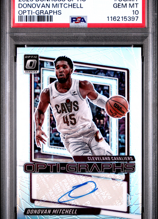 2023 Panini Donruss Optic Opti-Graphs Donovan Mitchell #OGMIT PSA 10