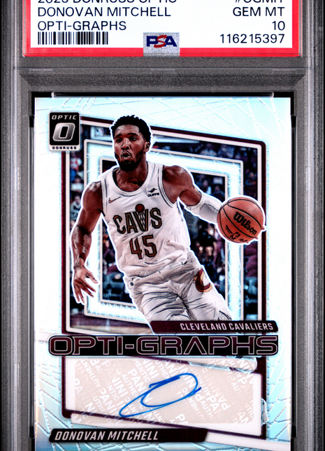 2023 Panini Donruss Optic Opti-Graphs Donovan Mitchell #OGMIT PSA 10