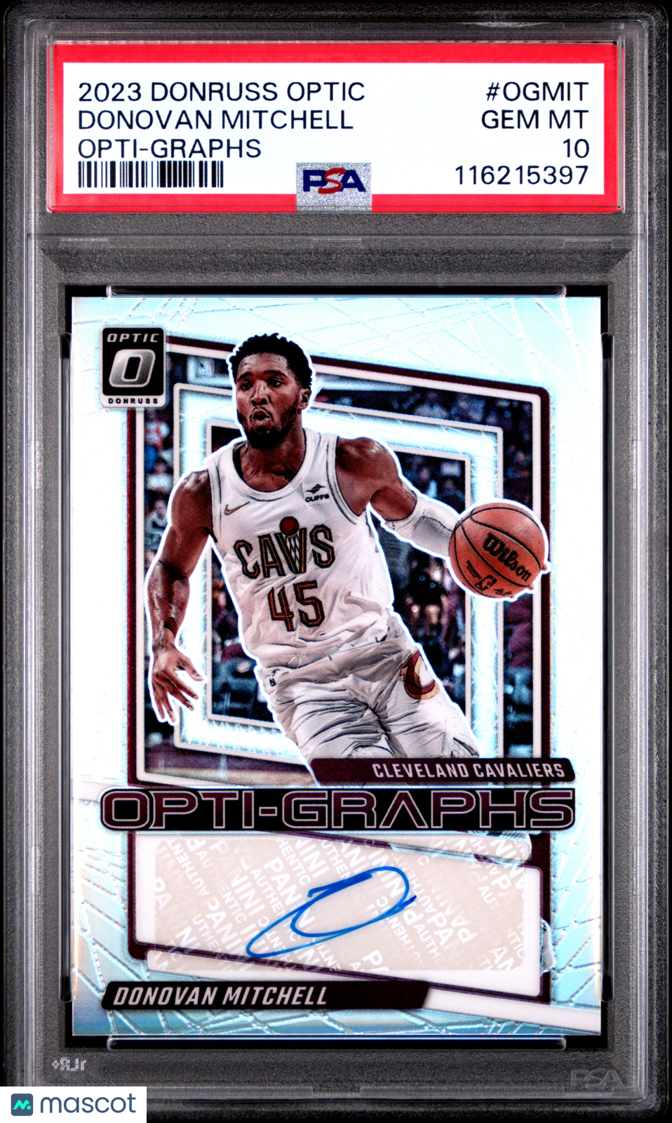 2023 Panini Donruss Optic Opti-Graphs Donovan Mitchell #OGMIT PSA 10