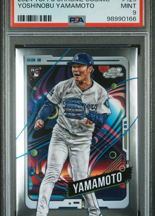 2024 Topps Chrome Cosmic Yoshinobu Yamamoto #125 PSA 9
