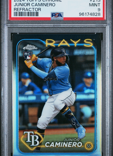 2024 Topps Chrome Junior Caminero Refractor #213 PSA 9