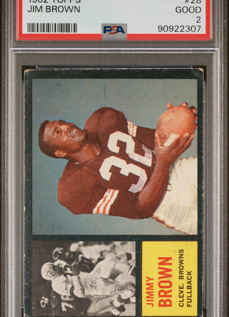 1962 Topps Jim Brown #28 PSA 2