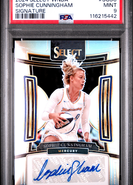 2024 Panini Select WNBA Signatures Sophie Cunningham #SGSC PSA 9