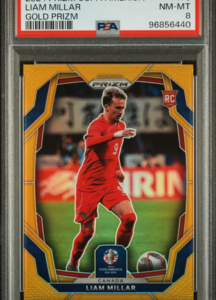 2024 Panini Prizm Conmebol Copa America Liam Millar Gold /10#170 PSA 8