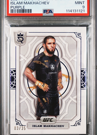 2024 Topps Royalty UFC Islam Makhachev Purple #80 03/35 PSA 9