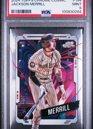 2024 Topps Chrome Cosmic Jackson Merrill Rookie PSA 9 2024 Topps Chrome Cosmic Jackson Merrill #194 PSA 9