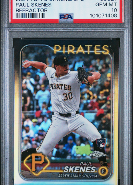 2024 Topps Chrome Update Paul Skenes Refractor #USC27 PSA 10