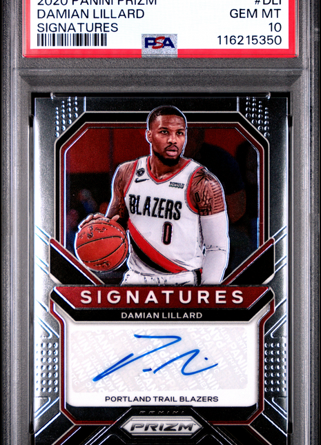 2020 Panini Prizm Signatures Damian Lillard #DLI PSA 10