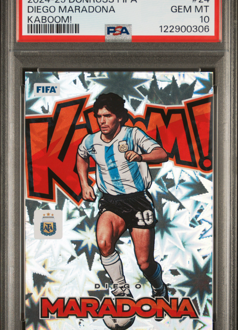 2024-25 Panini Donruss FIFA Kaboom! Diego Maradona #24 PSA 10