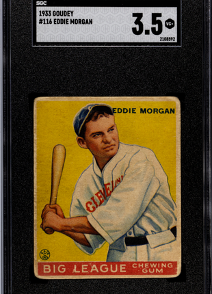 1933 Goudey Eddie Morgan #116 SGC 3.5